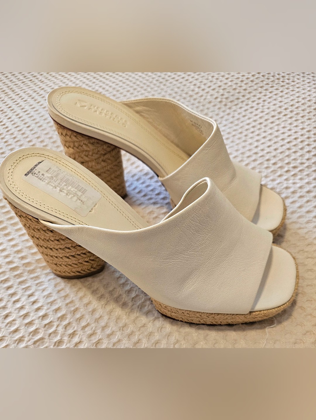 Mercedes Castillo Rocio Ivory Leather Platform Mule Sandals Nwt Size 7.5 — image 5 of 8
